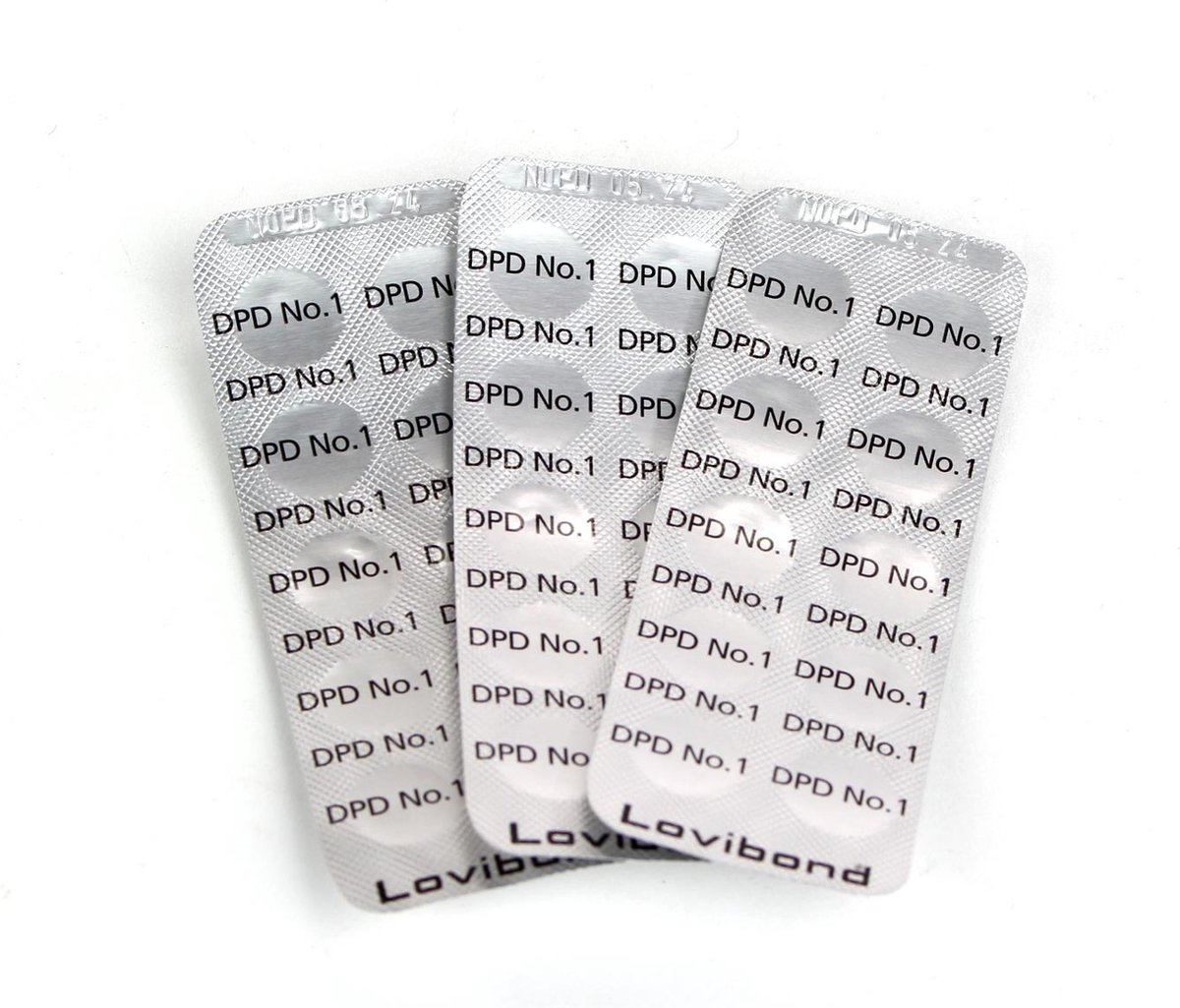 Chloor DPD 1 tabletten voor digitale tester - 100 stuks